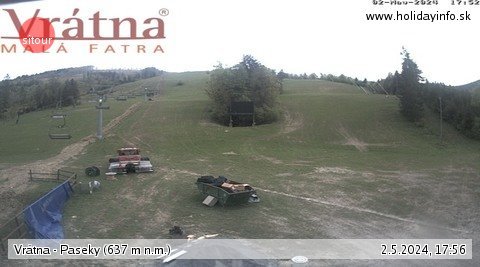 webkamera - Malá Fatra - Vrátna (Paseky, 990 m)
