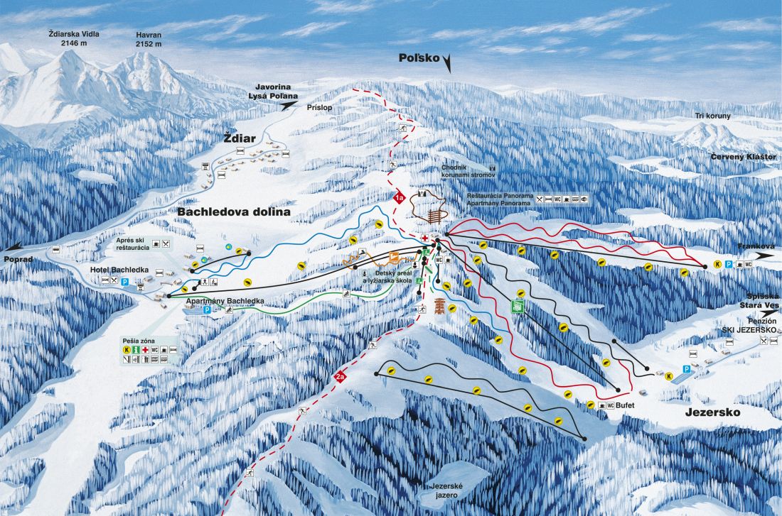 Lyžiarska mapa - Ski Bachledova